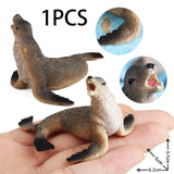 Maxbell Mini Sea Animal Figures Toy Small Kids Toys for Party Favors Holiday Present Sea Lion