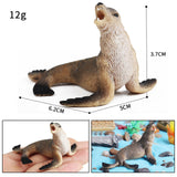 Maxbell Mini Sea Animal Figures Toy Small Kids Toys for Party Favors Holiday Present Sea Lion