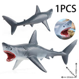 Maxbell Mini Sea Animal Figures Toy Small Kids Toys for Party Favors Holiday Present Gray