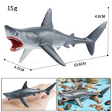 Maxbell Mini Sea Animal Figures Toy Small Kids Toys for Party Favors Holiday Present Gray