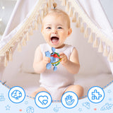 Maxbell Baby Chew Toy Baby Busy Ball for Tactile Training Coordination Concentration blue