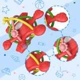 Maxbell Baby Chew Toy Baby Busy Ball for Tactile Training Coordination Concentration red