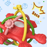 Maxbell Baby Chew Toy Baby Busy Ball for Tactile Training Coordination Concentration red