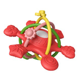 Maxbell Baby Chew Toy Baby Busy Ball for Tactile Training Coordination Concentration red