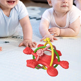 Maxbell Baby Chew Toy Baby Busy Ball for Tactile Training Coordination Concentration red