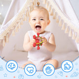 Maxbell Baby Chew Toy Baby Busy Ball for Tactile Training Coordination Concentration red