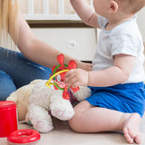 Maxbell Baby Chew Toy Baby Busy Ball for Tactile Training Coordination Concentration red