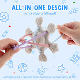 Maxbell Baby Chew Toy Baby Busy Ball for Tactile Training Coordination Concentration Khaki