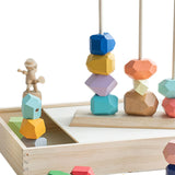 Maxbell Wooden Stacking Stones Balance Stones for Birthday Gift Age 3 4 5 6 Children