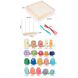 Maxbell Wooden Stacking Stones Balance Stones for Birthday Gift Age 3 4 5 6 Children