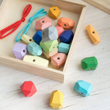 Maxbell Wooden Stacking Stones Balance Stones for Birthday Gift Age 3 4 5 6 Children