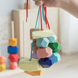Maxbell Wooden Stacking Stones Balance Stones for Birthday Gift Age 3 4 5 6 Children