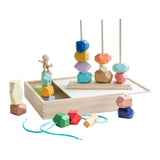 Maxbell Wooden Stacking Stones Balance Stones for Birthday Gift Age 3 4 5 6 Children