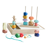 Maxbell Wooden Stacking Stones Balance Stones for Birthday Gift Age 3 4 5 6 Children