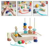 Maxbell Wooden Stacking Stones Balance Stones for Birthday Gift Age 3 4 5 6 Children