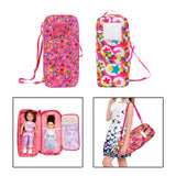 Maxbell Girl Doll Carrier Case Fits 18inch Doll Holiday Gifts Girl Gift Shoulder Bag Cartoon