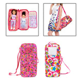 Maxbell Girl Doll Carrier Case Fits 18inch Doll Holiday Gifts Girl Gift Shoulder Bag Cartoon