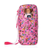 Maxbell Girl Doll Carrier Case Fits 18inch Doll Holiday Gifts Girl Gift Shoulder Bag Cartoon