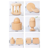 Maxbell 6Pcs Wooden Baby Toys Preschool for Festival Gift Thanks Giving Day New Year