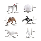 Maxbell 12x Arctic Animal Toys Development Playset for Holiday Kindergarten Festivals