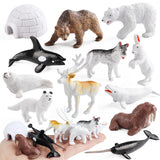 Maxbell 12x Arctic Animal Toys Development Playset for Holiday Kindergarten Festivals