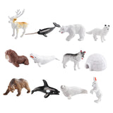 Maxbell 12x Arctic Animal Toys Development Playset for Holiday Kindergarten Festivals