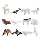 Maxbell 12x Arctic Animal Toys Development Playset for Holiday Kindergarten Festivals