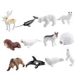 Maxbell 12x Arctic Animal Toys Development Playset for Holiday Kindergarten Festivals