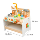 Maxbell Kids Toys Play Workbench Set Wood Wrench Toy Tool Set for Children Babies