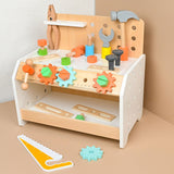 Maxbell Kids Toys Play Workbench Set Wood Wrench Toy Tool Set for Children Babies