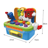 Maxbell Musical Learning Workbench Toy Kids Tool Bench for Boy Birthday Gift Light blue