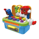 Maxbell Musical Learning Workbench Toy Kids Tool Bench for Boy Birthday Gift Light blue