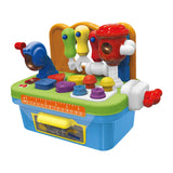 Maxbell Musical Learning Workbench Toy Kids Tool Bench for Boy Birthday Gift Light blue
