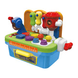 Maxbell Musical Learning Workbench Toy Kids Tool Bench for Boy Birthday Gift Light blue
