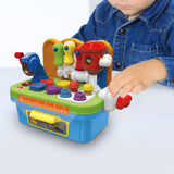 Maxbell Musical Learning Workbench Toy Kids Tool Bench for Boy Birthday Gift Light blue