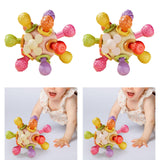 Maxbell Baby Teething Ball Baby Teething Toys for Girls Boys Toddlers Gifts Pink