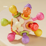 Maxbell Baby Teething Ball Baby Teething Toys for Girls Boys Toddlers Gifts Pink