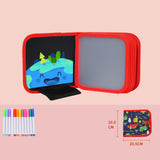 Maxbell Erasable Doodle Book Set Preschool Art Painting Toys for Travel Writing red