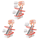 Maxbell Race Track Game Rabbit Set Rabbit Slide Stairs Indoor Toy for Birthday Gifts 3 rabbits