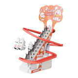 Maxbell Race Track Game Rabbit Set Rabbit Slide Stairs Indoor Toy for Birthday Gifts 3 rabbits