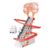 Maxbell Race Track Game Rabbit Set Rabbit Slide Stairs Indoor Toy for Birthday Gifts 3 rabbits