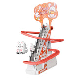 Maxbell Race Track Game Rabbit Set Rabbit Slide Stairs Indoor Toy for Birthday Gifts 3 rabbits