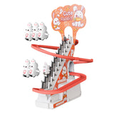 Maxbell Race Track Game Rabbit Set Rabbit Slide Stairs Indoor Toy for Birthday Gifts 6 rabbits