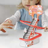 Maxbell Race Track Game Rabbit Set Rabbit Slide Stairs Indoor Toy for Birthday Gifts 6 rabbits