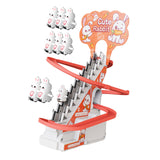 Maxbell Race Track Game Rabbit Set Rabbit Slide Stairs Indoor Toy for Birthday Gifts 9 rabbit
