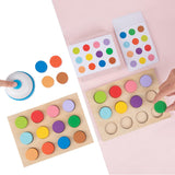 Maxbell Colored Battle Game Wooden Toy Preschool Toy for Ages 3 Year Old+ Kids