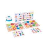 Maxbell Colored Battle Game Wooden Toy Preschool Toy for Ages 3 Year Old+ Kids