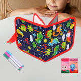 Maxbell Erasable Doodle Book Set Portable Reusable Drawing Book for Game Travel Road dinosaur