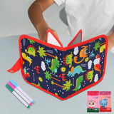 Maxbell Erasable Doodle Book Set Portable Reusable Drawing Book for Game Travel Road dinosaur