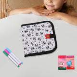 Maxbell Erasable Doodle Book Set Portable Reusable Drawing Book for Game Travel Road panda